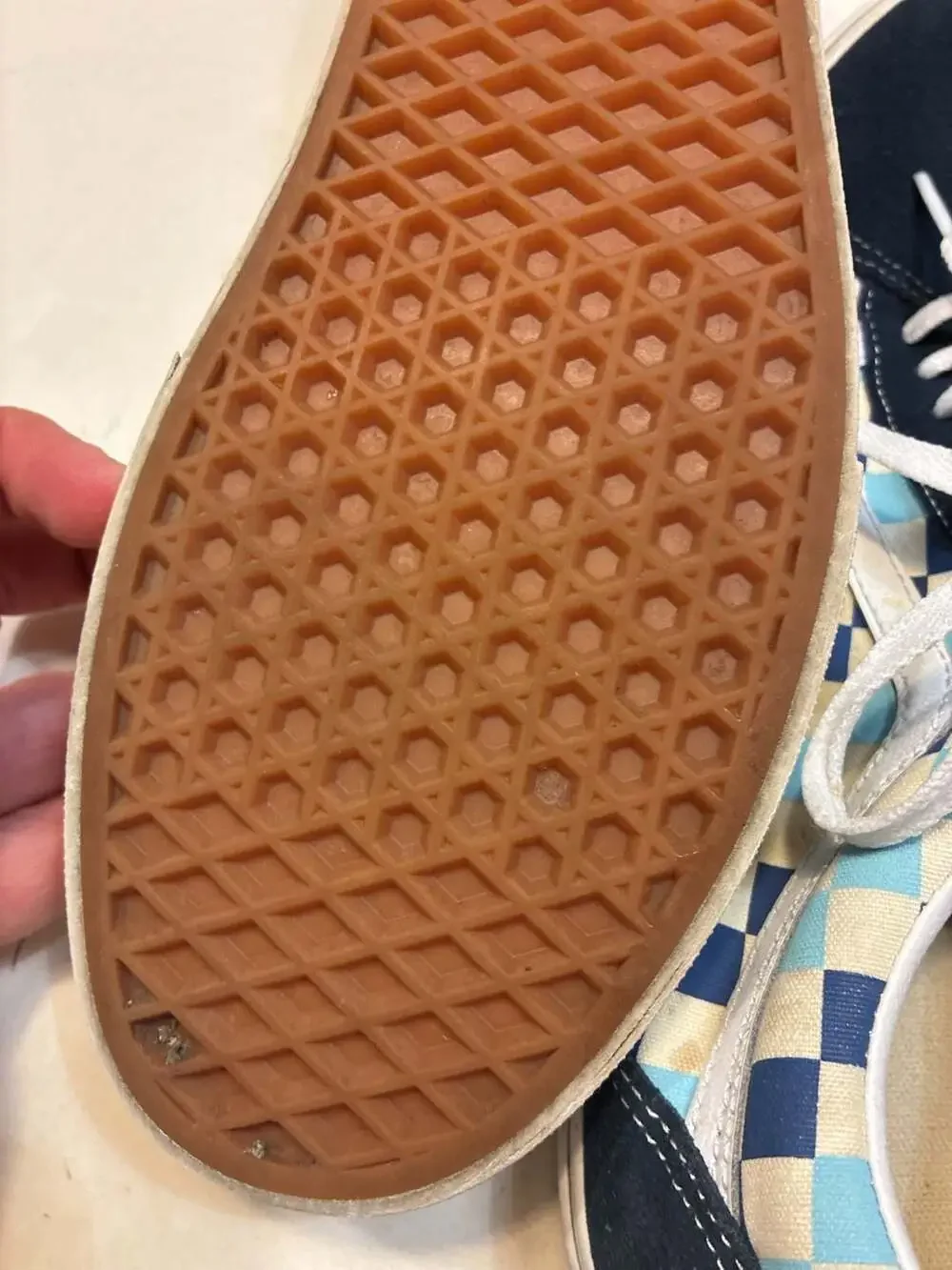 Vans Old Skool Blue Topaz Checkerboard Skate Shoes